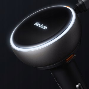 Ładowarka Mcdodo Mocna szybka ładowarka samochodowa 3X USB USB-C PD 80W LED kabel 1M 7