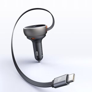 Ładowarka Mcdodo Mocna szybka ładowarka samochodowa 3X USB USB-C PD 80W LED kabel 1M 9
