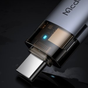 Czytnik Mcdodo Adapter przejściówka USB-A do USB-C czytnik kart TF 512GB OTG LED 6