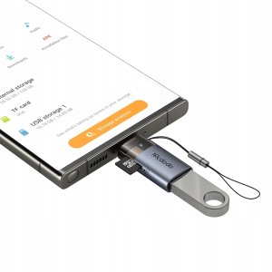 Czytnik Mcdodo Adapter przejściówka USB-A do USB-C czytnik kart TF 512GB OTG LED 8