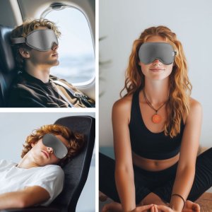 Herdegen TECH-PROTECT EYESHADE SLEEP MASK GREY 8