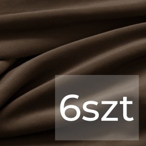 Aptel Pokrowc na krzesła Restilo SENTO 6 szt. brązowe welurowe 13
