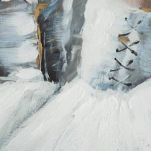 Eurofirany Obraz baletnice 80x120 cm szary recznie malowany na plotnie 2