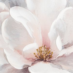 Eurofirany Obraz magnolie 120x60 biało-różowy malarski botaniczny poziomy 2