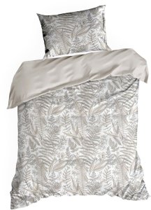 Eurofirany Pościel bawełniana LUNA 220x200 + 2x70x80 beżowa w liście 4