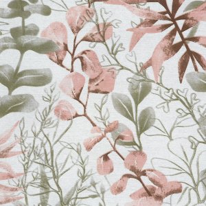 Eurofirany Pościel bawełniana FREESIA 220x200 + 2x70x80 w kwiaty pudrowy róż 6