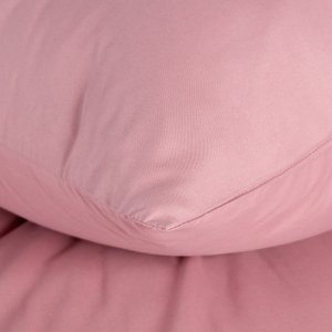 Design 91 Pościel z mikrofibry 140x200 + 70x80 cm różowa gładka 7