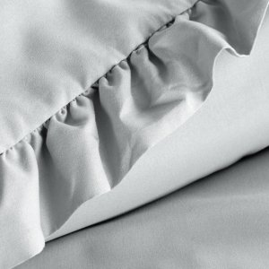 Design 91 Pościel z mikrofibry FL 140x200 + 70x80 cm srebrna z falbanką 6