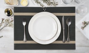 Home Styling Collection Podkładka na stół ELLA 30x45 cm czarna komplet 6 sztuk 3