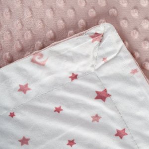 Eurofirany Koc dziecięcy Pierre Cardin 110x140 różowy minky w gwiazdki 5