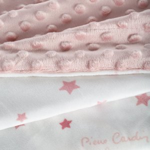 Eurofirany Koc dziecięcy Pierre Cardin 110x140 różowy minky w gwiazdki 6