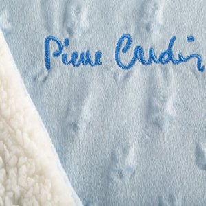 Eurofirany Koc dziecięcy Pierre Cardin miś 80x110 niebieski minky pluszowy 4