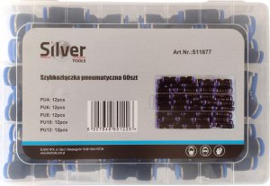 Silver Złączki Szybkozłączka pneumatyczna prosta 4-12mm zestaw 60szt 3