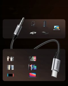 Kabel USB Innostyle INNOSTYLE KABEL USB C AUX ADAPTER PRZEJŚCIÓWKA MINI JACK DO SAMSUNG DAC 1M 6