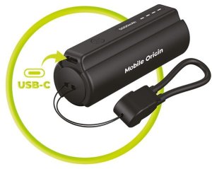 Powerbank Mobile Origin 5000MAH Compact Powerbank PB7 with flashlight and USB-C cable 10
