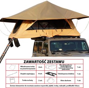 Namiot turystyczny Einparts Automotive EINPARTS Namiot dachowy EPTENT03 2-3 osoby do caravaningu i wypraw off-road 6
