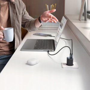 Ładowarka Mcdodo Gana Mini GaN 2x USB-C 45W Czarna (CH-1000) 3
