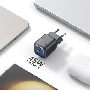 Ładowarka Mcdodo Gana Mini GaN 2x USB-C 45W Czarna (CH-1000) 6