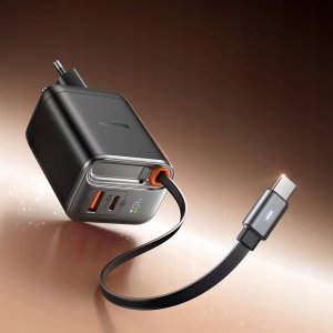 Ładowarka Mcdodo FreeGo GaN 1x USB-A 1x USB-C 40W + kabel USB-C Czarna (CH-4281) 2