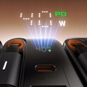 Ładowarka Mcdodo FreeGo GaN 1x USB-A 1x USB-C 40W + kabel USB-C Czarna (CH-4281) 3