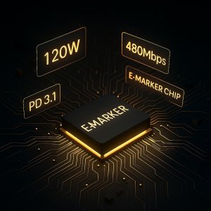 Kabel USB Xiaomi CO2 Kabel USB-C szybkie ładowanie do Samsung Xiaomi USB typ C PD 6A 120W 1M 8