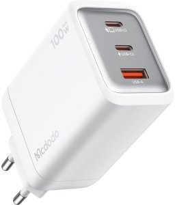 Ładowarka Mcdodo Gana Mini GaN 2x USB-C 1x USB-A 100W Biała (CH-0120) 11