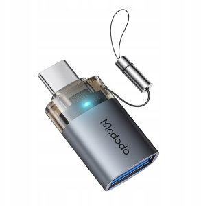 Adapter USB 4kom.pl MCDODO Przejściówka USB-A 3.0 do USB-C na USB Typ C 3A 5GB OTG LED 12