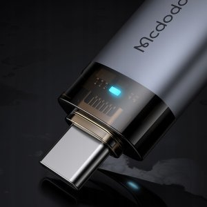 Adapter USB 4kom.pl MCDODO Przejściówka USB-A 3.0 do USB-C na USB Typ C 3A 5GB OTG LED 5