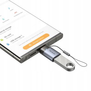 Adapter USB 4kom.pl MCDODO Przejściówka USB-A 3.0 do USB-C na USB Typ C 3A 5GB OTG LED 8