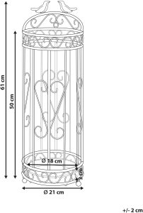 Beliani Stojak na parasole Amboise Metal Czarny 3