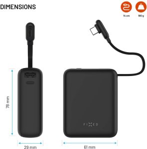 Powerbank Fixed Powerbanka LCD display and output 10 000 mAh FIXZENL-10-BK 3