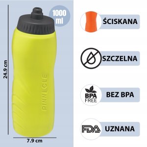 PowerNeed Bidon sportowy Zielony 1L TPX9054 2