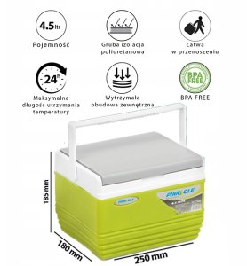 Krups Lodówka kempingowa Pinnacle TPX 6006 4,5L zielona + wkład 500ml ZESTAW 4