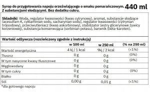 BioLife Zestaw 2 koncentratów syrop Sodastream Pomarańcza Pomarańcza Zero + Tonik 7