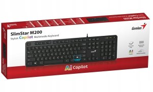 Klawiatura Genius Slimstar M200 Copilot / przewodowa / USB / czarna / CZ+SK layout (31310019409) 3