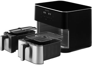 Frytkownica beztłuszczowa Universal Blue Instant Pot frytkownica Podwójny 11 l Autonomiczny 2600 W frytkownica na gorące powietrze Stal nierdzewna (140-0003-01-EU) 4
