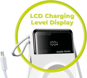 Powerbank Mobile Origin 35W PD Display PB15 MagSafe Compatible 20000 mAh Biały (MO-35WPDD-PB15) 8