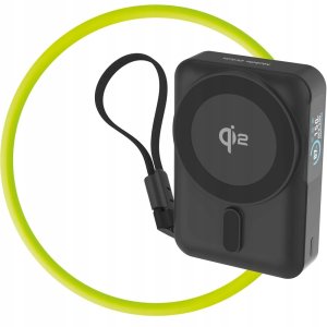 Powerbank Pitaka Mobile Origin 10000 mAh Qi2 TFT Display Semi-solid PowerBank PB19 - USB-C Cable Black (MO-TDS-PB19-BLK) 5