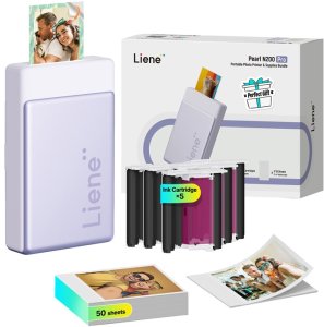 Drukarka fotograficzna Liene Przenośna do zdjęć LIENE Pearl N200 Pro 2x3" (fioletowa) 3