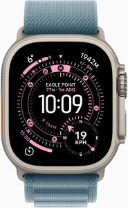 Smartwatch Apple Watch Ultra 3 GPS + Cellular 49mm Natural Titanium / Alpine Loop S Niebieski  (MEWK4QC/A) 3