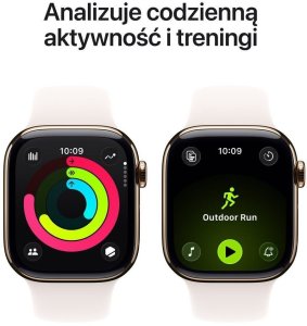 Smartwatch Apple Watch 11 GPS + Cellular 46mm Gold Titanium Sport Band M/L Różowy  (MFD64WF/A) 4