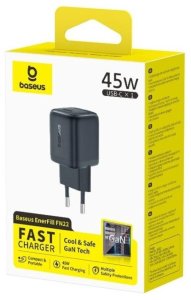 Ładowarka Baseus Ścienna EnerFill FN22 45W USB-C QC PD czarny (E0123300) 2