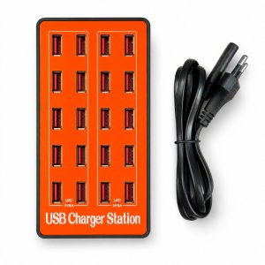 Ładowarka PowerNeed Stacja ładująca ładowania telefonów USB sieciowa 20 portów 80W 3