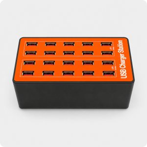 Ładowarka PowerNeed Stacja ładująca ładowania telefonów USB sieciowa 20 portów 80W 5