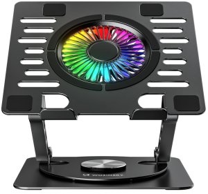 Podstawka chłodząca Wozinsky WDCX-X16-AS CoolBase RGB chłodząca z obrotem 360° pod laptopa i tablet czarna 3