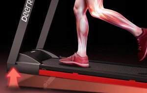 Bieżnia Urbogym Składana bieżnia elektryczna DeerRun A1 Pro (czarno-czerwona) (A1 Pro - Black&Red) 3