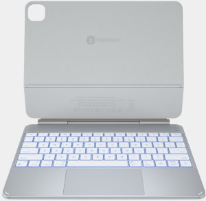 4kom.pl Typecase Edge Pro z klawiaturą do iPad Pro 13" M4 2024 / M5 2025 srebrny 3