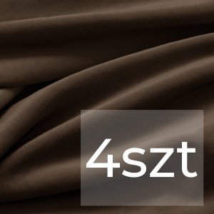 Aptel Pokrowiec na krzesło Restilo SENTO welurowy brązowy elastyczny 4 szt. 13