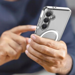 krainaGSM Etui magnetyczne przezroczyste do Samsung A37 5G do Magsafe case + szkło 5