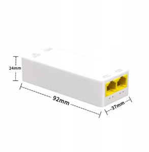 Rosfix Repeater POE POE012-S 10/100MBPS | Zasięg do 250M | 2 porty RJ45 | 57V 2